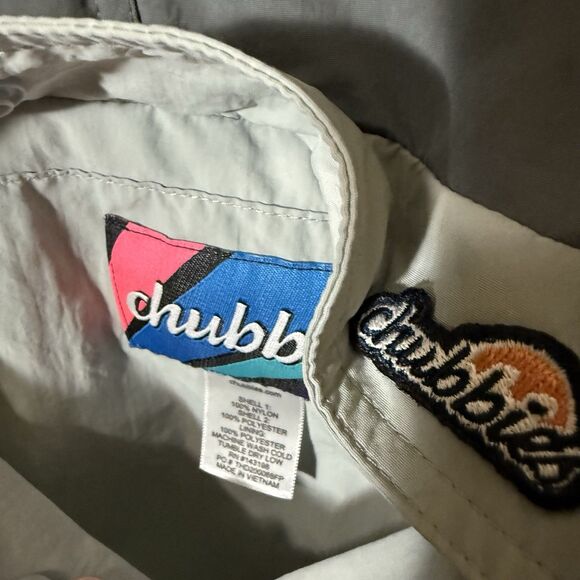 Chubbies Men's S Gray Reversible Fleece Nylon Pullover Jacket Bears Winter - Picture 11 of 11